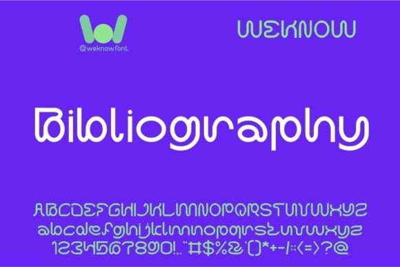 Bibliography Font Review