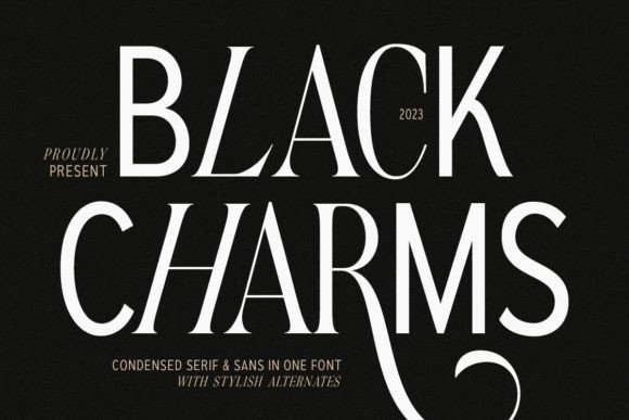 Black Charms Font for Web Design