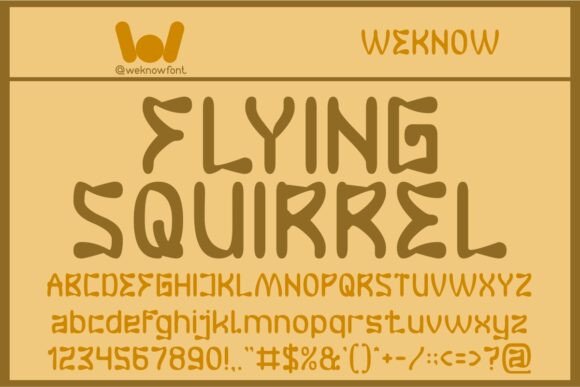 Flying Squirrel Font for Creative Projects