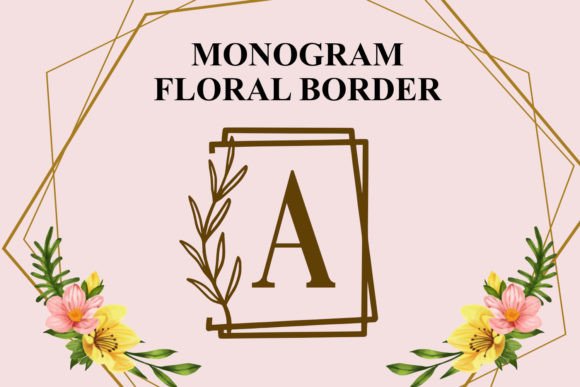 Monogram Floral Border Font