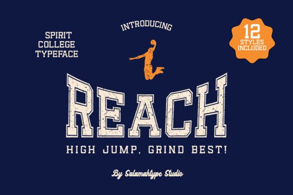Reach: A Retro Display Font for Bold Branding