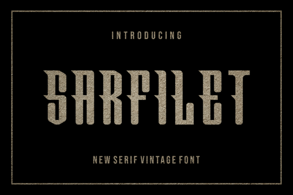 Sarfilet: A Modern Display Font for Web Design